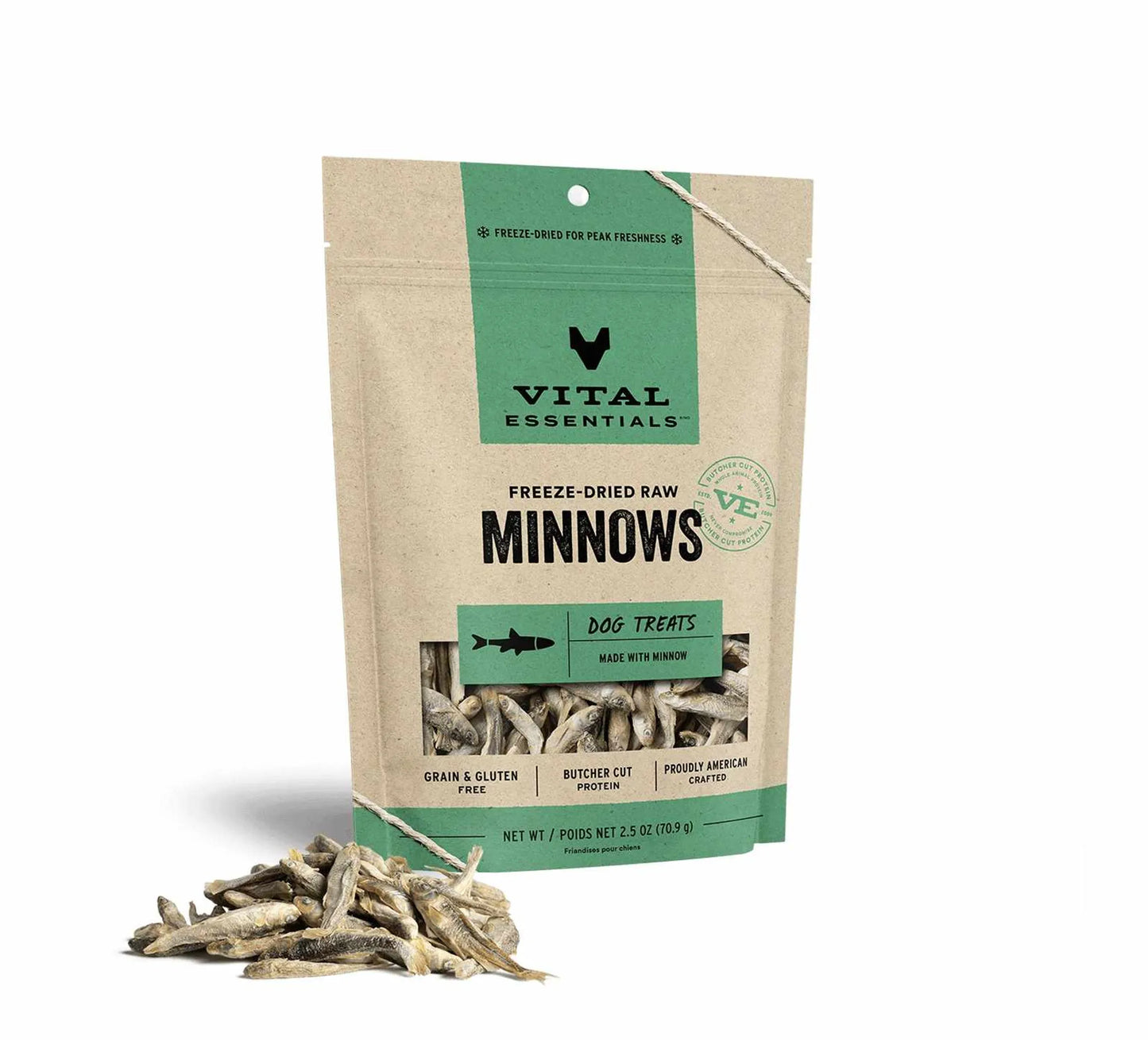 Vital Essentials Freeze-Dried Minnows – Single Ingredient Dog Treats