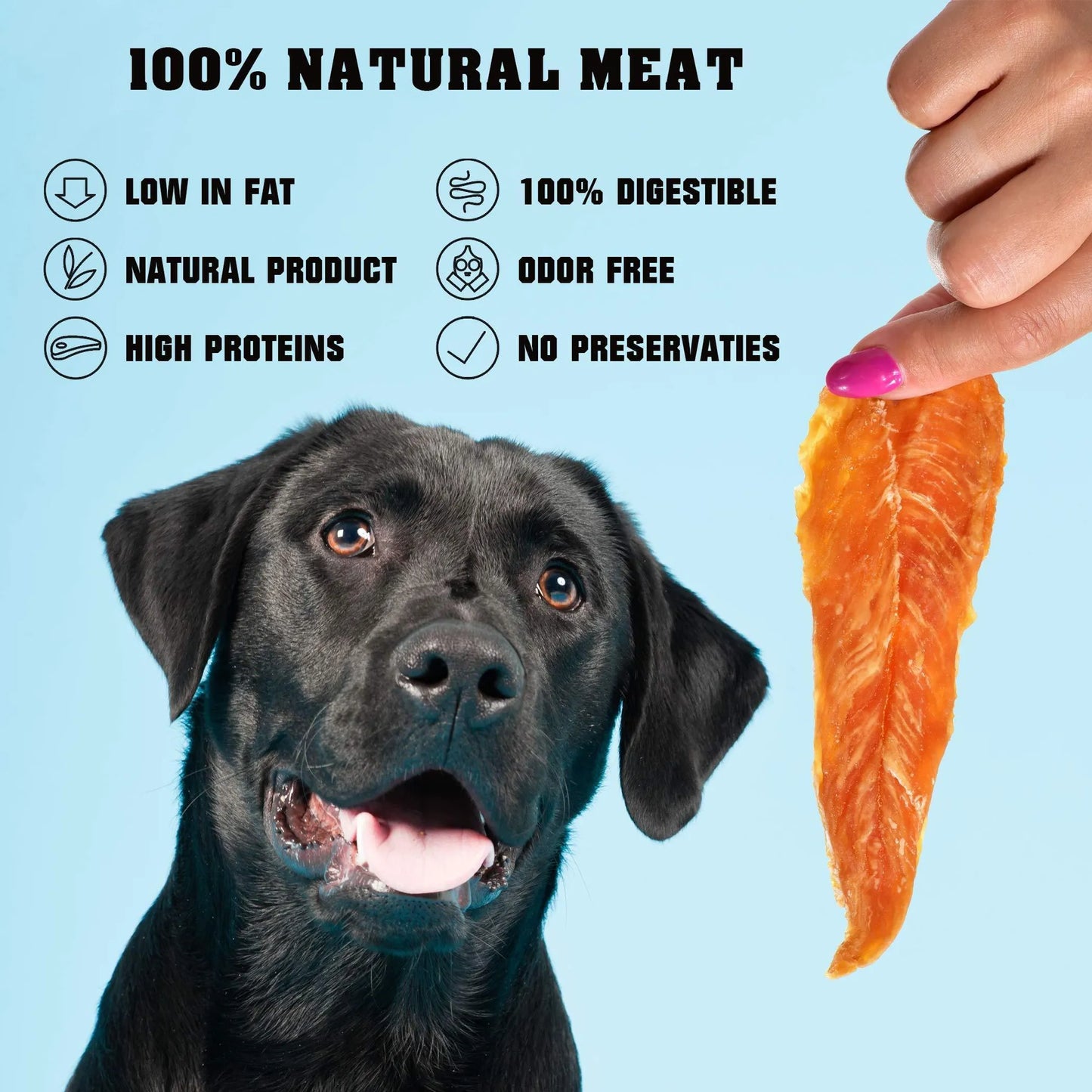 All-Natural Chicken Jerky Dog Treats – High Protein, Grain-Free Chews