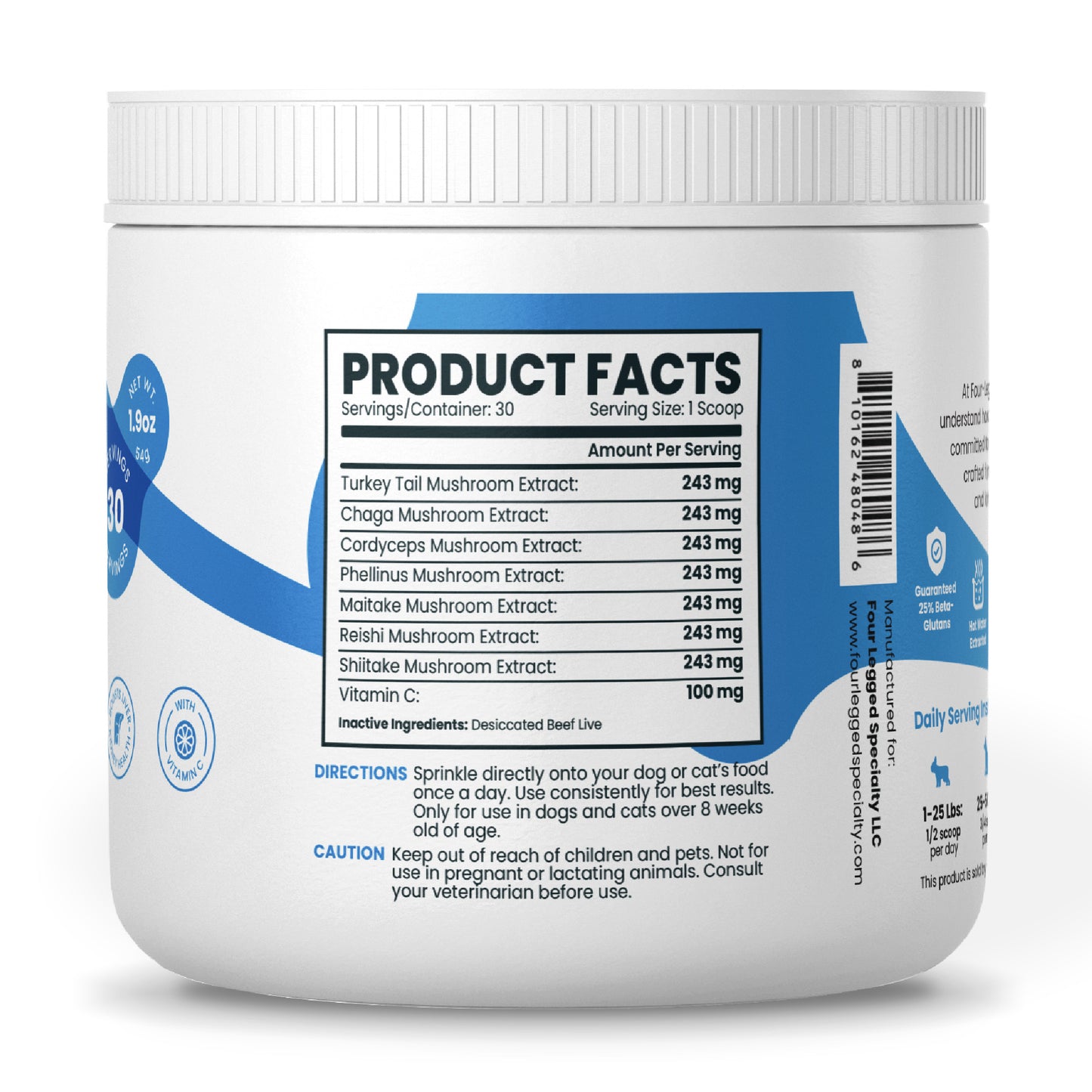 Dog Supplement With Mushrooms