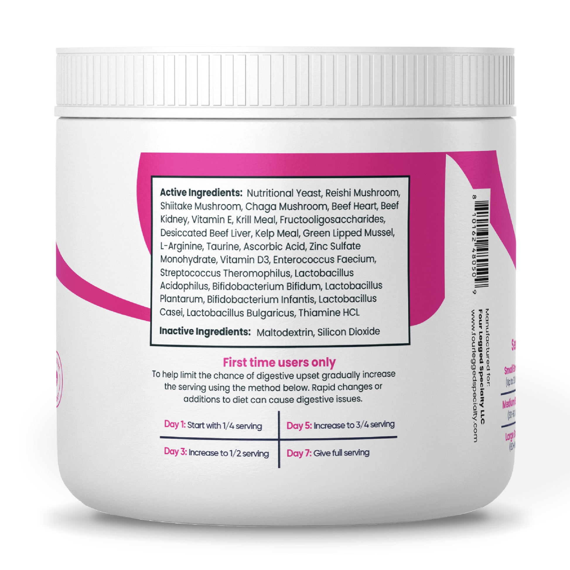 Dog supplement for digestive and brain health