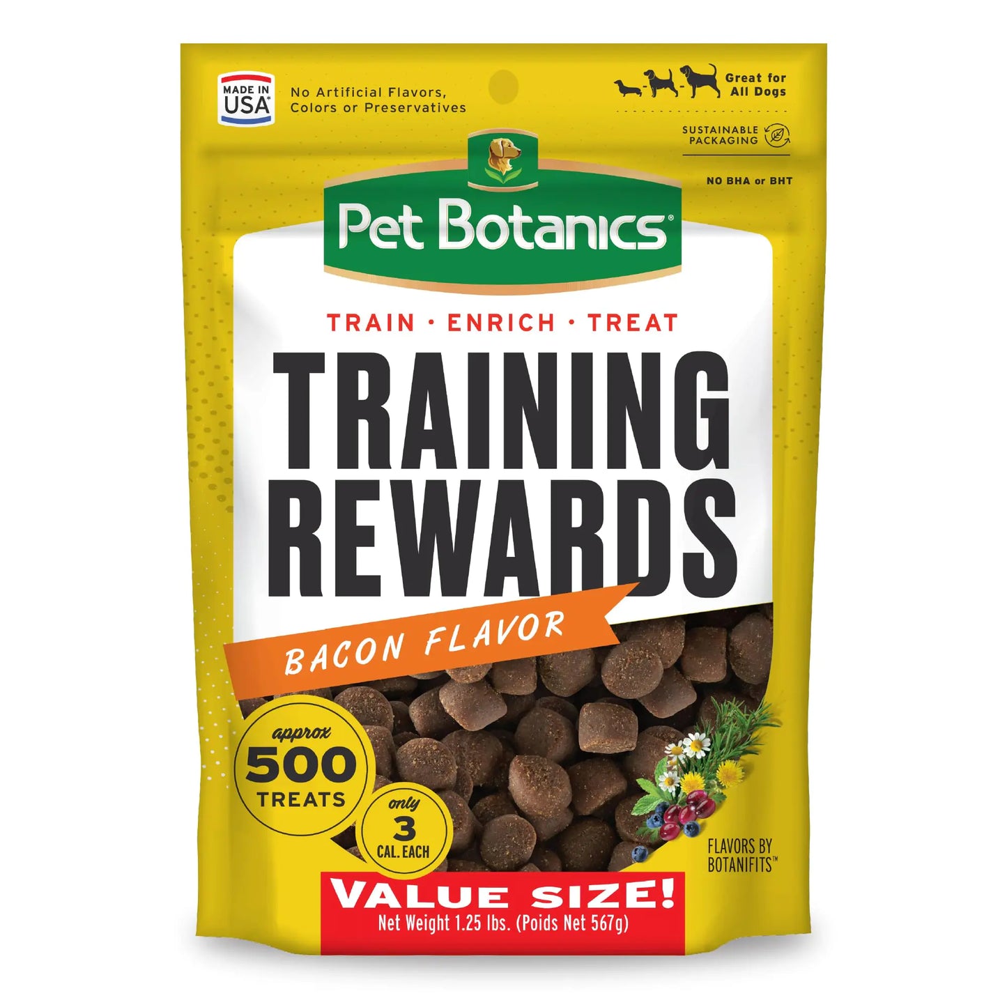 Pet Botanics Training Rewards Treats for Dogs Ethoxyquin Bacon 20 oz (1 pack)