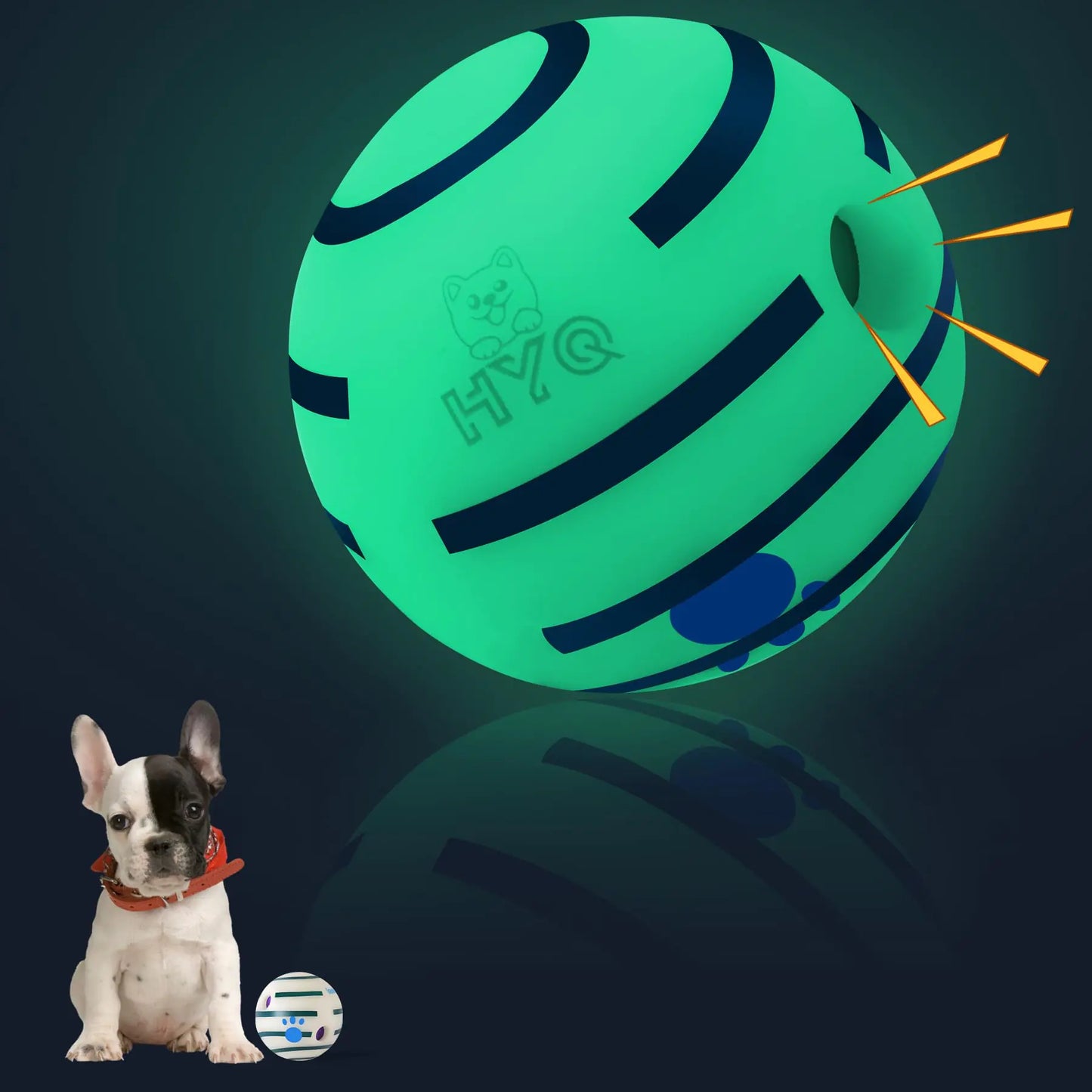 HYQ Small Dog Toys Glowing Interactive Dog