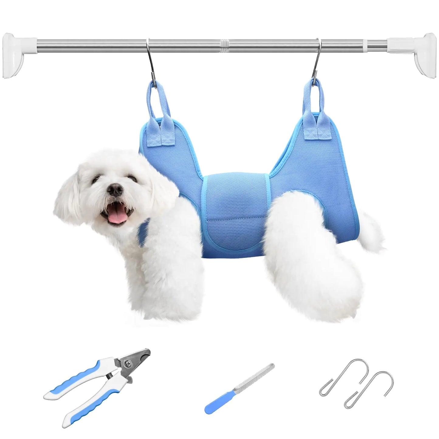Eosarcu Dog Grooming Hammock with Tension Rods
