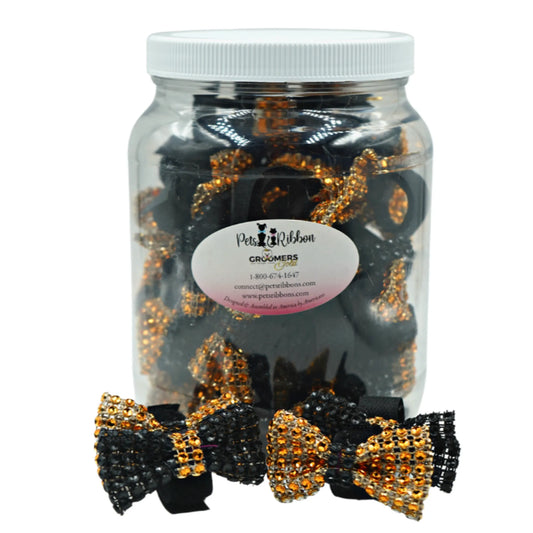 Halloween Velcro Pet Bows in Jar