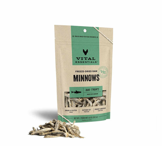 Vital Essentials Freeze-Dried Minnows – Single Ingredient Dog Treats