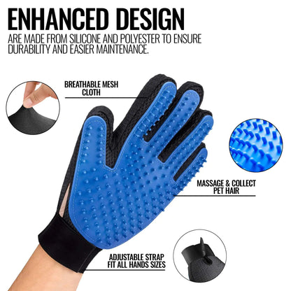 Efficient pet grooming gloves 