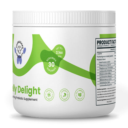 Belly Delight Pet supplement container