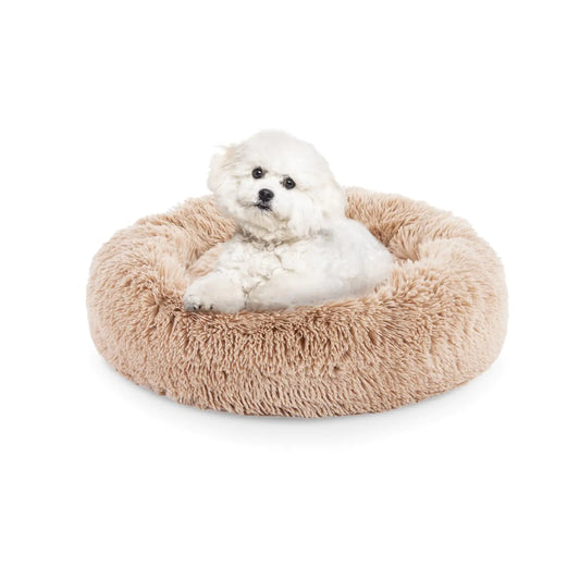 Round Donut Washable Dog and Cat Bed