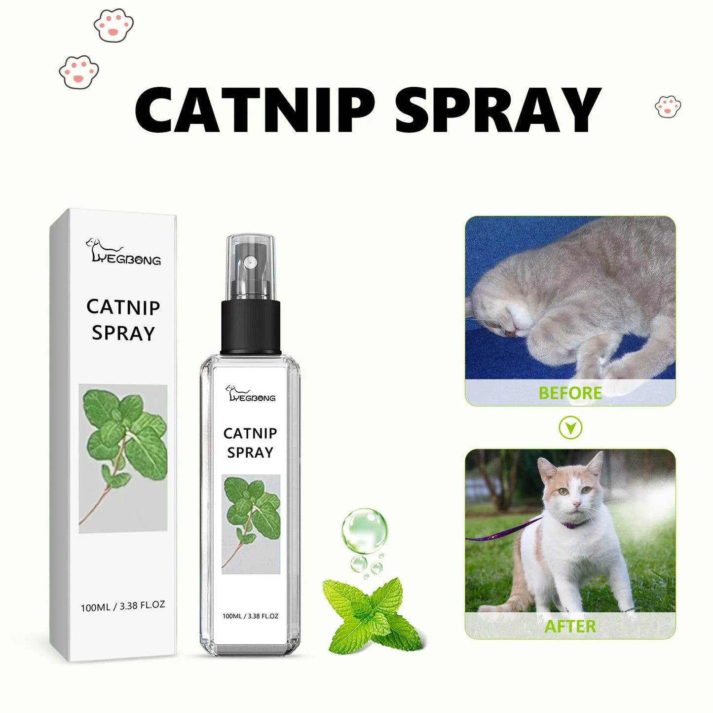 Calming Pet Catnip Spray for Stress