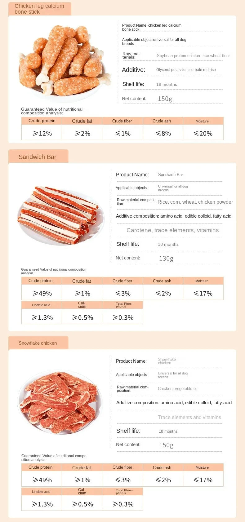 Mixed Pet Snacks for Teeth Care