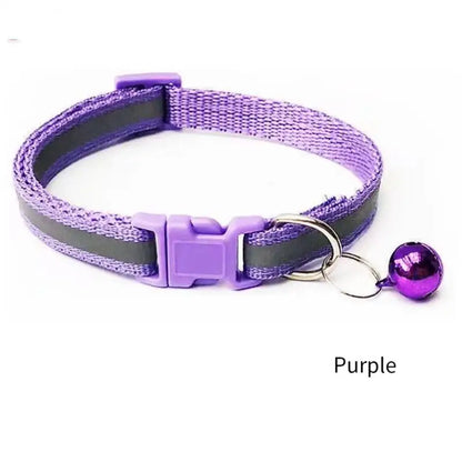 Reflective Breakaway Pet Collar with Bell