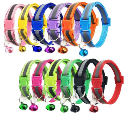 Reflective Breakaway Pet Collar with Bell