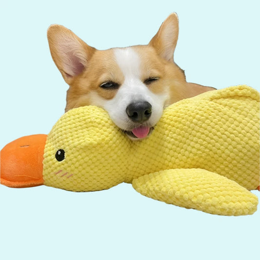 Large Duck-Shaped Squeaky Plush Toy