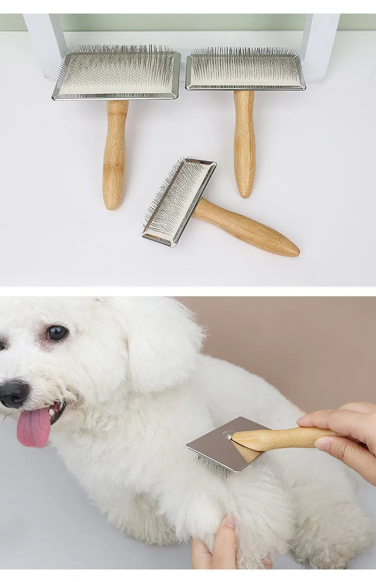 Wooden Pet Grooming Comb