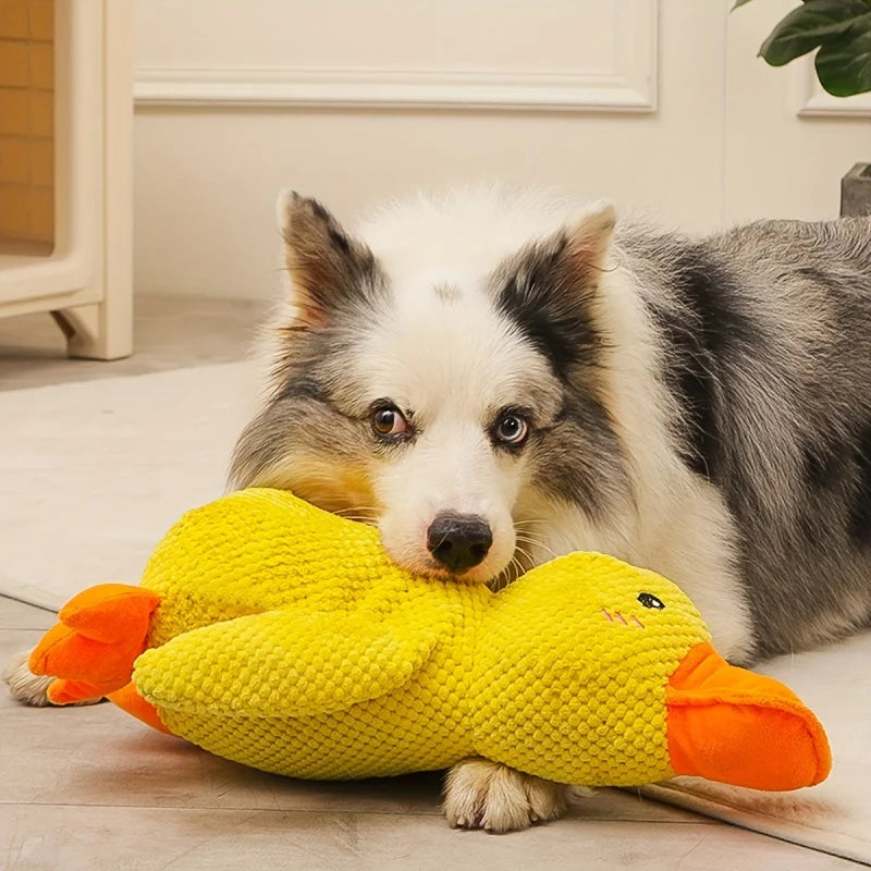 Large Duck-Shaped Squeaky Plush Toy