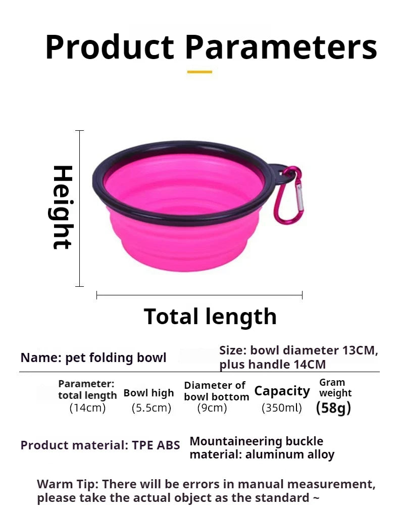 Portable Collapsible Silicone Pet Bowl