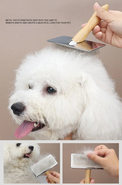 Wooden Pet Grooming Comb