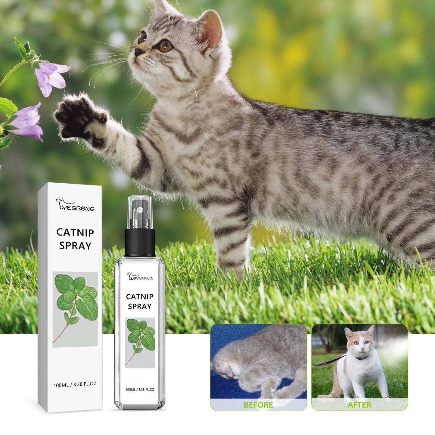 Calming Pet Catnip Spray for Stress