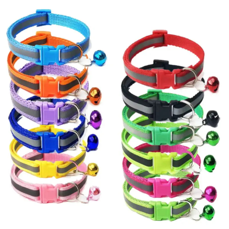 Reflective Breakaway Pet Collar with Bell