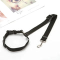 The adjustable pet car seat belt harness for dogs in black.