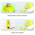 The automatic tennis ball launcher. A handle design for easy extraction and its type-c port for charging.