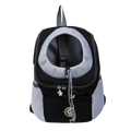 The outdoor portable pet backpack in black.