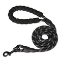 The reflective traction dog leash in black.